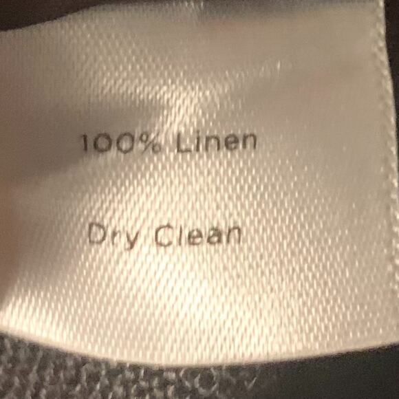 Talbots Women's Pure Irish Linen Blazer Jacket Size 3X Black Asymmetric Career - Picture 9 of 9